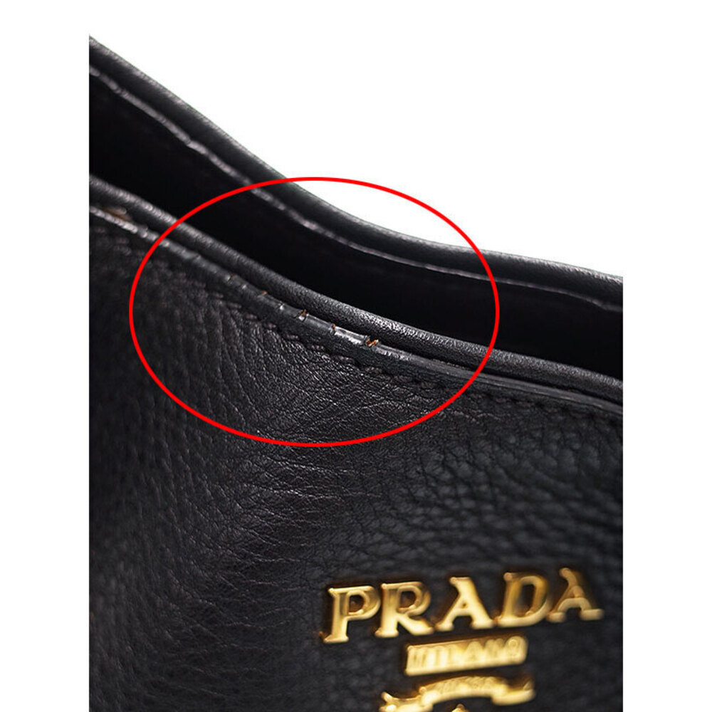 Prada Vitello Daino leather hobo bag black - Picture 5 of 5